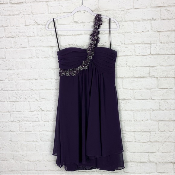 Xscape Joanna Chen Purple Floral Formal Dress 12